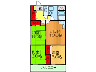 サンアミニティ南の物件間取画像